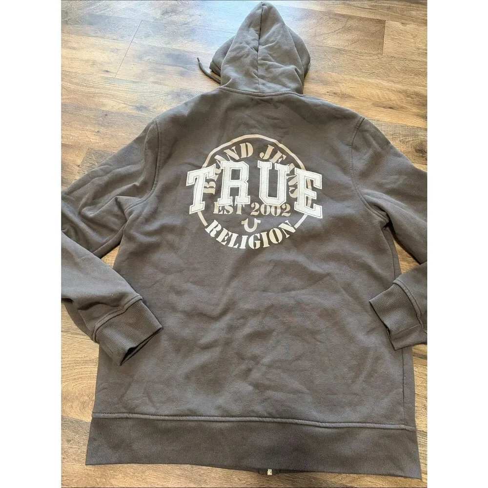 True religion zip up hoodie size large